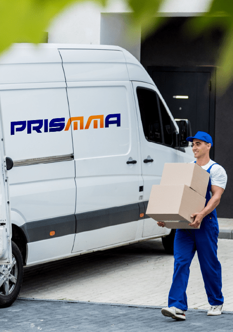 Prismma Express employee moving goods